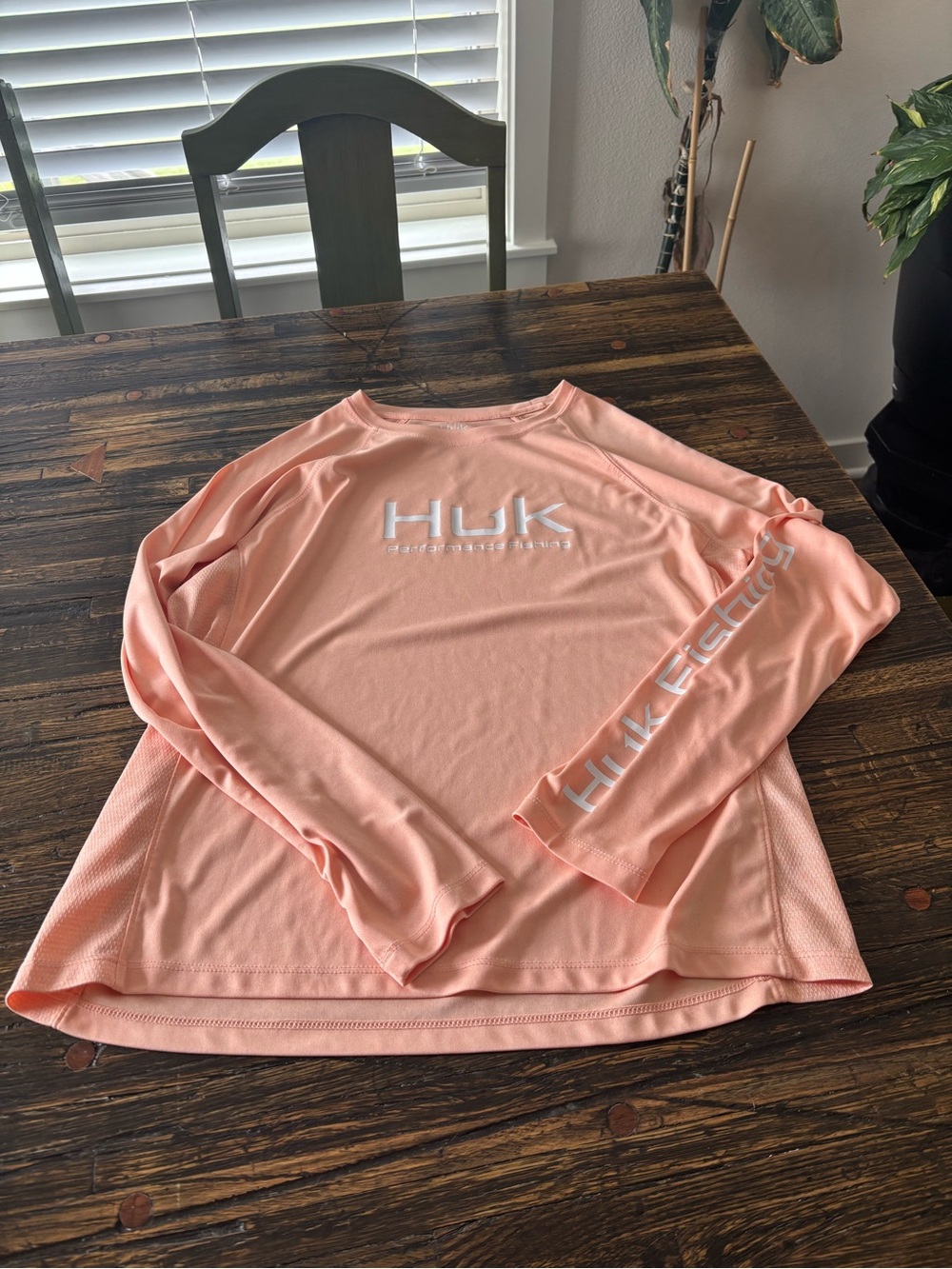 Huk Women's Long Sleeve Performance Tee - Peach